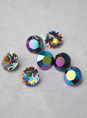 施家水晶奥钻美甲水钻饰品1088尖底圆形幻彩VM/RABDK/SCGR/PARSH