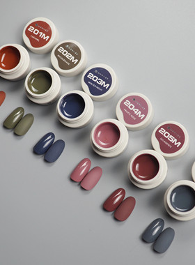 MORIIEE罐装彩胶-维也纳旧时光系列201~206M日式美甲光疗胶甲油胶