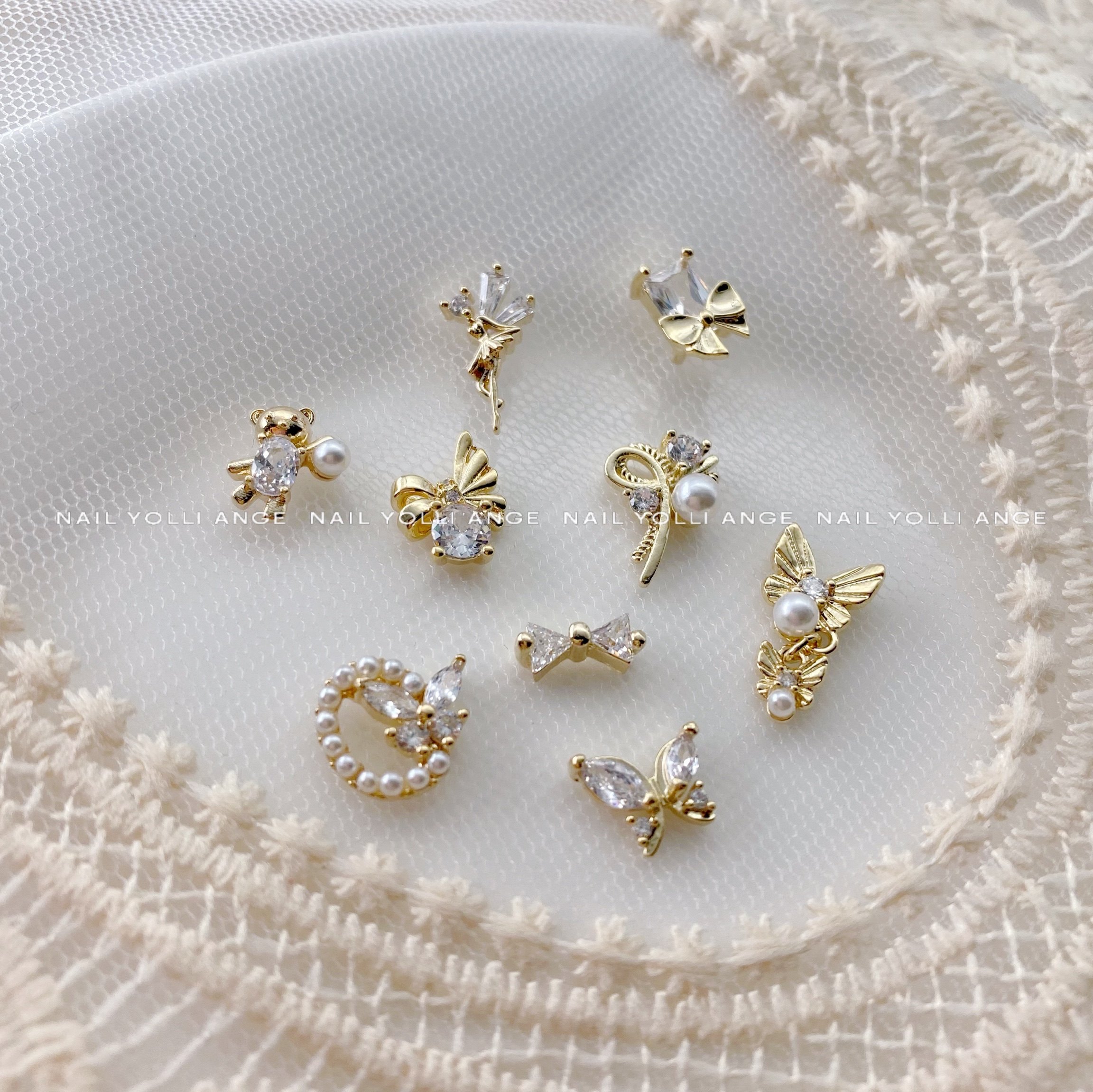 ins风美甲锆石饰品 水晶珍珠满钻蝴蝶结/小熊/吊坠/花朵/奢华指甲,彩妆/香水/美妆工具,美甲工具,淘宝优惠券,粉丝福利购,淘宝优惠卷