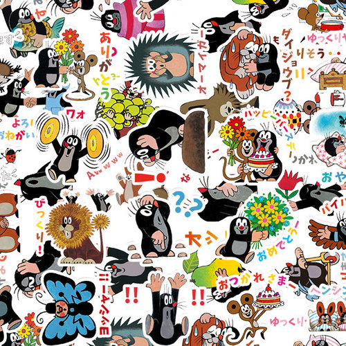 贴纸动画鼹鼠的故事装饰配件