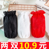 袖 筒 学生办公室日用袖 套女冬蕾丝短款 成人工作羽绒服防污防脏套袖