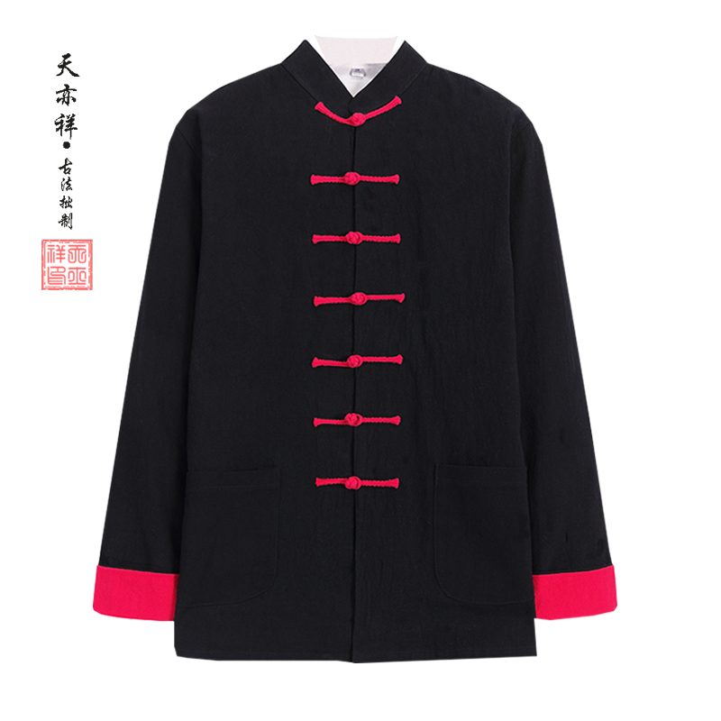 唐装春秋加厚男式国风老人爸爸