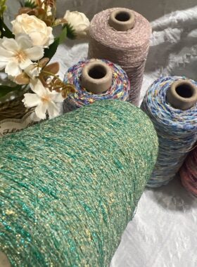 250g金属闪丝结粒毛线配线手闪光金丝水结珠颗粒豆豆纱毛衣混配线