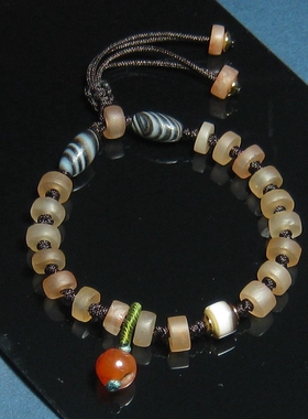 千年老水晶药师玛瑙手串7.5mm