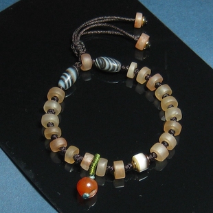 千年老水晶药师玛瑙手串 西亚古珠古董配珠多宝手串项链包老保真