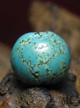 高瓷圆润古董配珠老松石老珠子