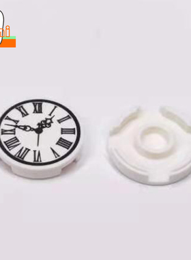 国产小颗粒积木2x2罗马时钟图案印刷件14769pb133零配件人仔道具