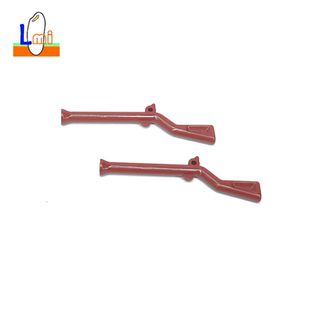 国产小颗粒积木老式火枪长枪步枪军事2561配件人仔武器海盗燧石枪