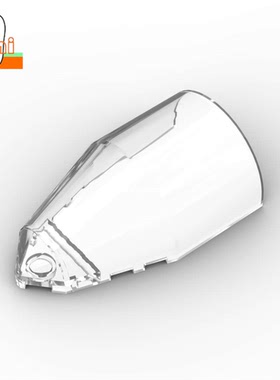 国产小颗粒积木4x7x2锥形驾驶舱玻璃罩30384汽车零件飞机透明舱罩