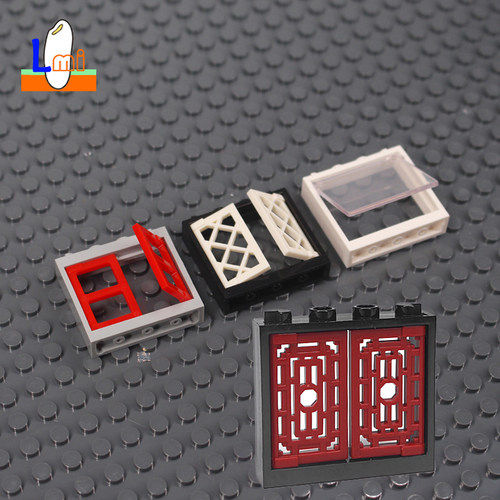 积木1x4x3古典窗户窗框