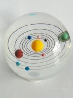 Galaxy 3D model, solar system, white crystal ball, creative craft, novel gift, crystal decoration thumbnail 6
