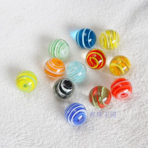 精彩绕丝装饰球条纹礼物玻璃弹珠