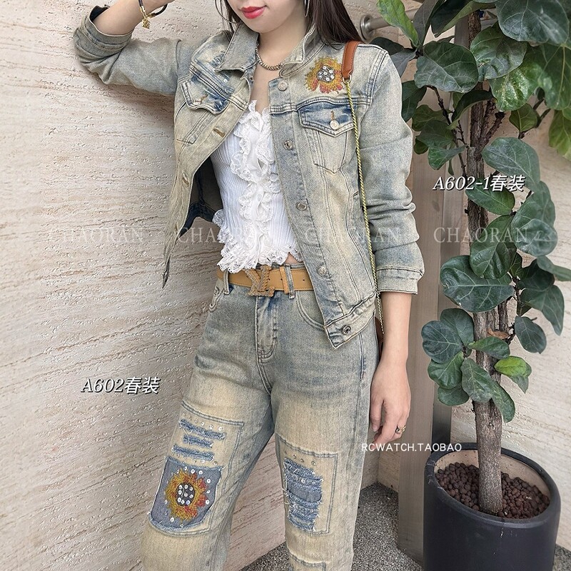 超然牛仔外套女2025春装新款短外套