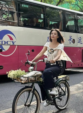 NOMAD复古自行车男女式城市休闲单车英伦成人通勤车24寸7速公路车