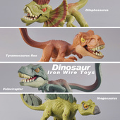 美家侏罗纪恐龙模型 正版 玩具外单出口收藏 可弯曲铁线儿童玩具