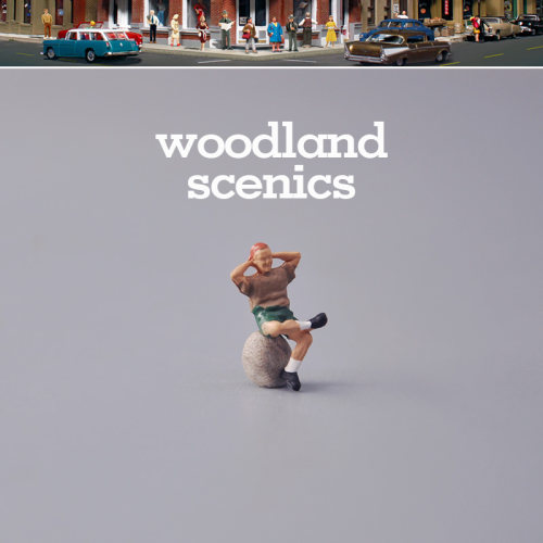 Woodland scenics 微缩小比例迷你人物3模型1:87 美国正版散货