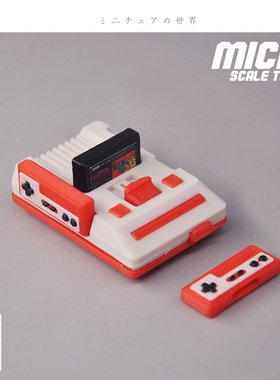 Dollhouse娃娃屋模型 1/12分食玩场景配件 复古任天堂游戏机模型