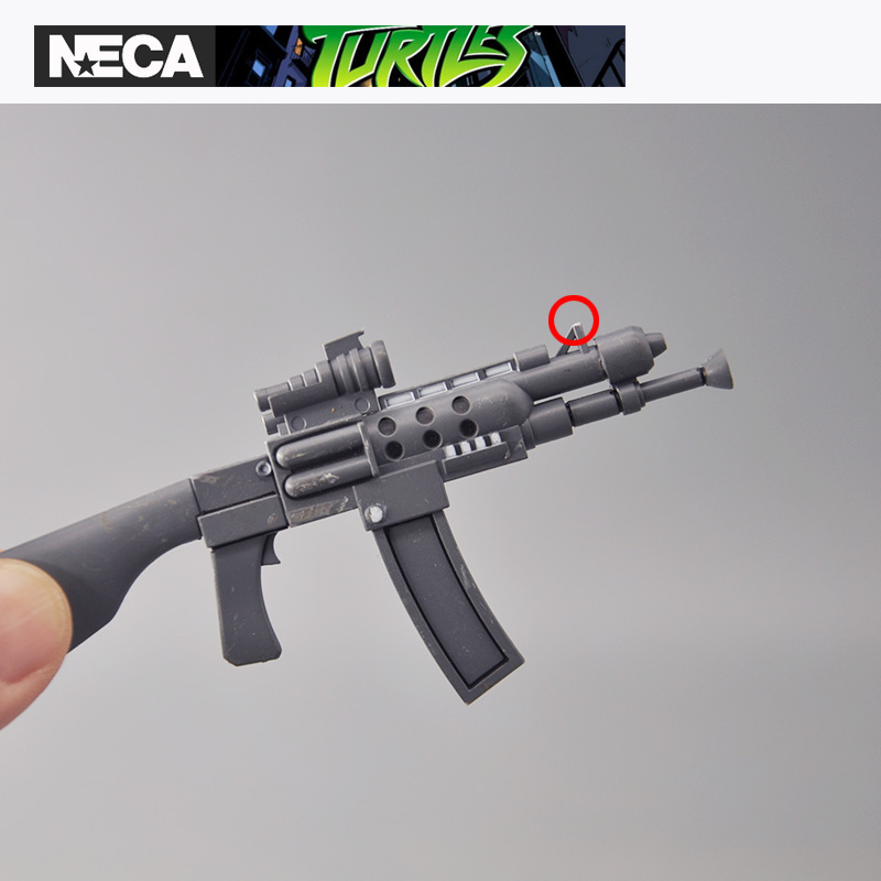 NECA正版散货 忍者神龟玩具模型配件散件 牛头马面激光枪模型