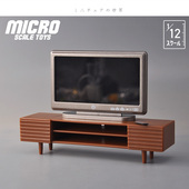 Dollhouse娃娃屋模型 液晶电视模型 电视机 12分食玩场景配件