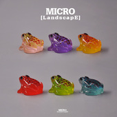 无聊了 夜光小青蛙蟾蜍牛蛙可爱小动物 模型微景观DIY场景配件