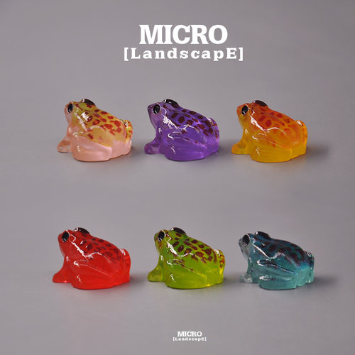 无聊了 夜光小青蛙蟾蜍牛蛙可爱小动物 模型微景观DIY场景配件