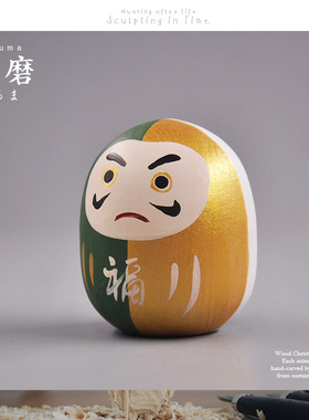 五色炫彩达摩木雕收藏