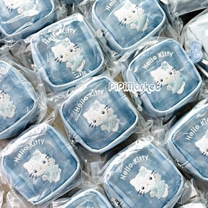 【日本带回】大阪梅田kitty快闪店限量蓝色KITTY收纳包耳机包发带