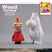 姆明一族 亚美 小美 外贸出口木雕 小河马 大师手工雕刻实木收藏