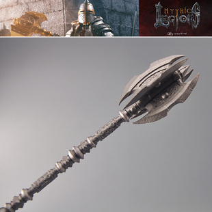 四骑士神话军团 降魔杵四面斧战斧6寸7寸可动人偶武器模型配件