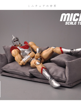 Dollhouse娃娃屋模型 1/12分食玩场景配件 双人沙发模型