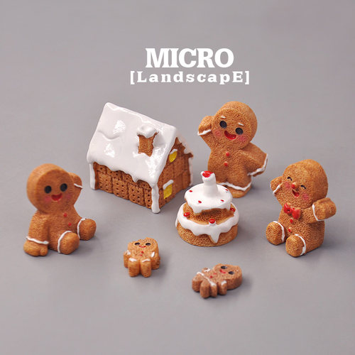 圣诞节无聊了 整个姜饼人摆着 模型微景观摆件 DIY手工场景配件