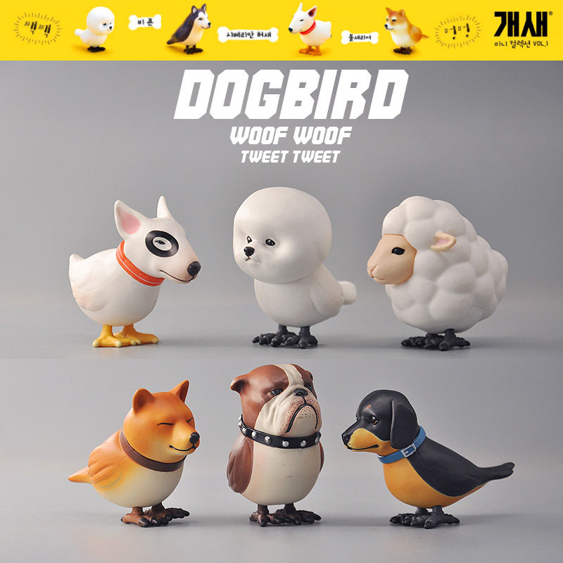 TOYS CABIN 日本正版扭蛋 DogBird 狗鸟 哈士奇斗牛犬牛头梗模型