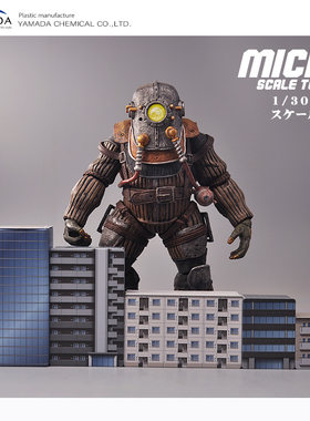 Yamada日本正品代购 1/300建筑场景模型特摄奥特曼 铁皮收纳盒