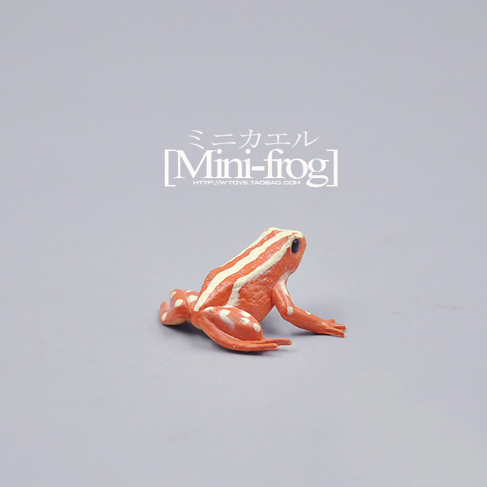 日本红青蛙微景观迷你动物模型