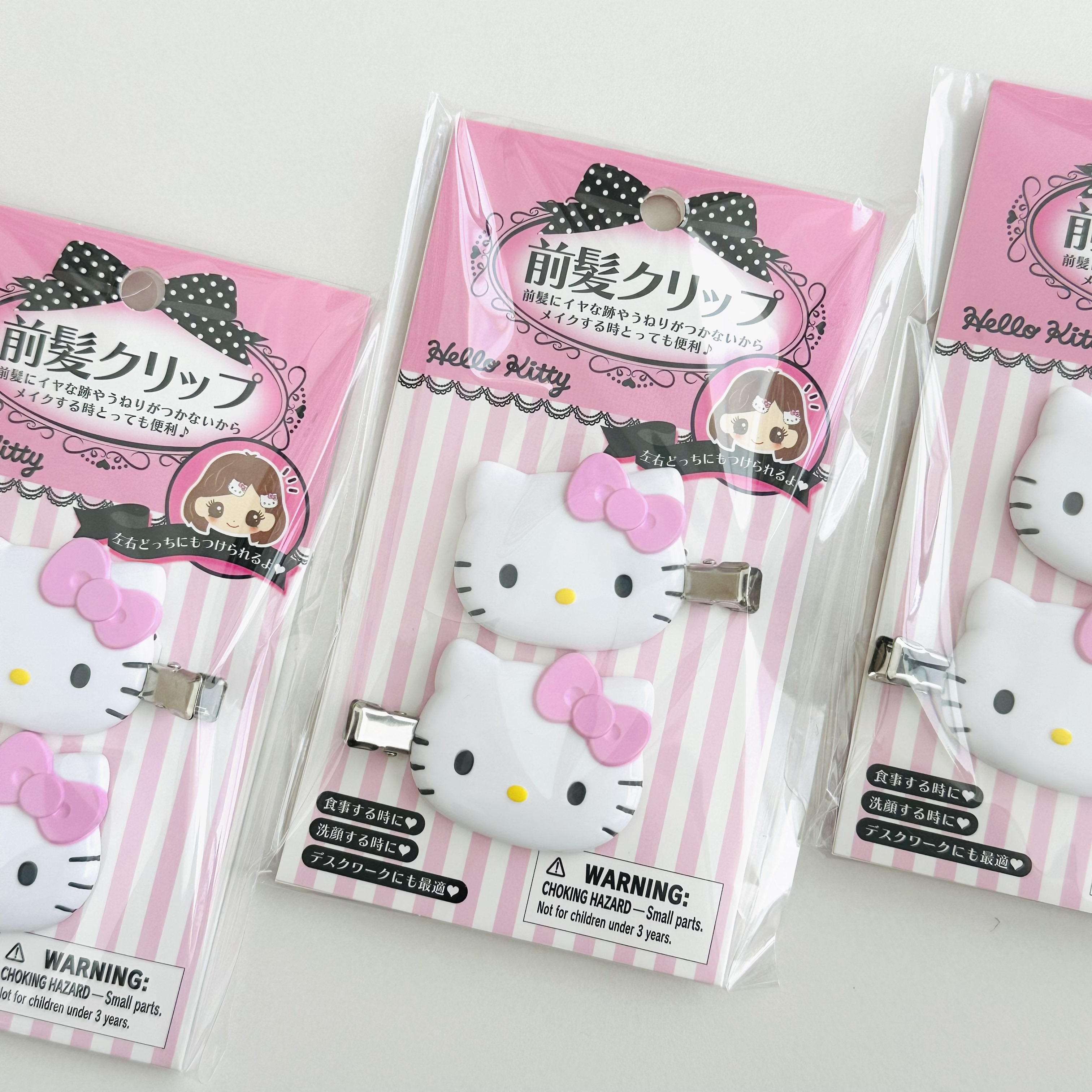 【日本采购】三丽欧正版Hellokitty刘海夹发夹化妆夹子鬓角夹
