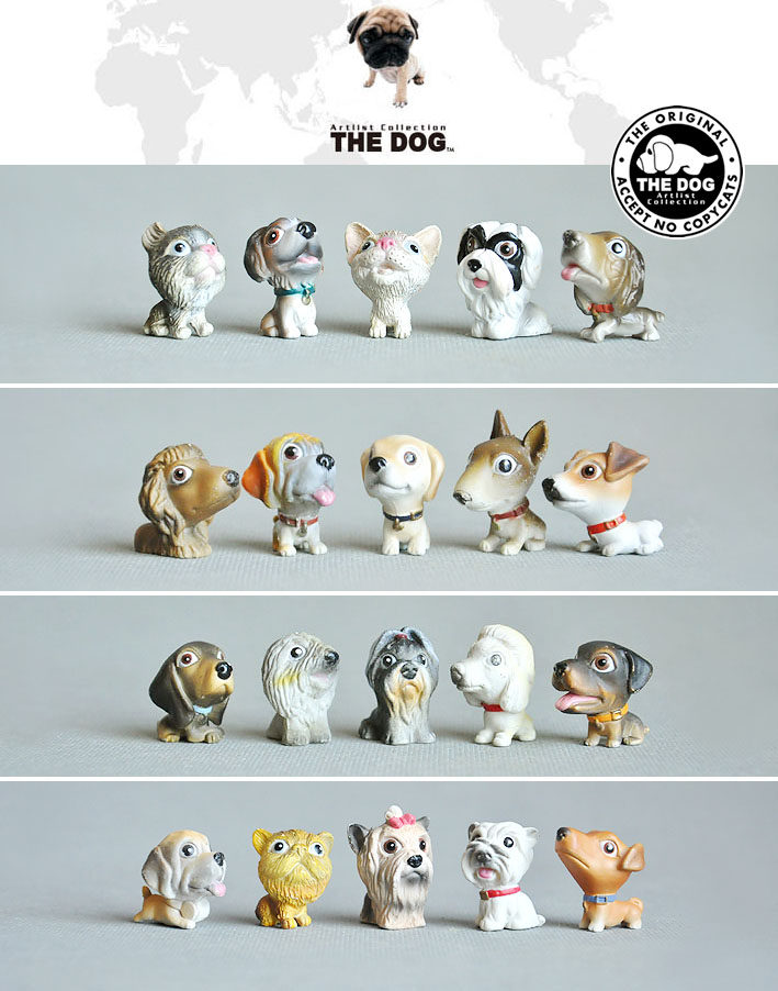 THE DOG正版散货！仿真动物模型 宠物狗大头狗 超多款式随机发