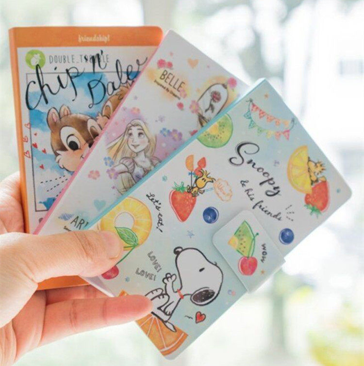 史*比公主系少女心手账记事本学生随身便携彩页小本子胶套笔记本