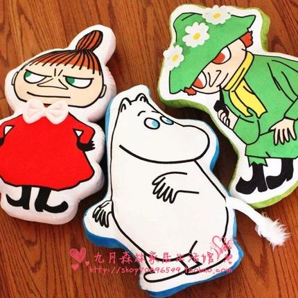 Moomin姆明 亚美 史力奇毛绒玩具公仔饼干抱枕靠枕车靠垫