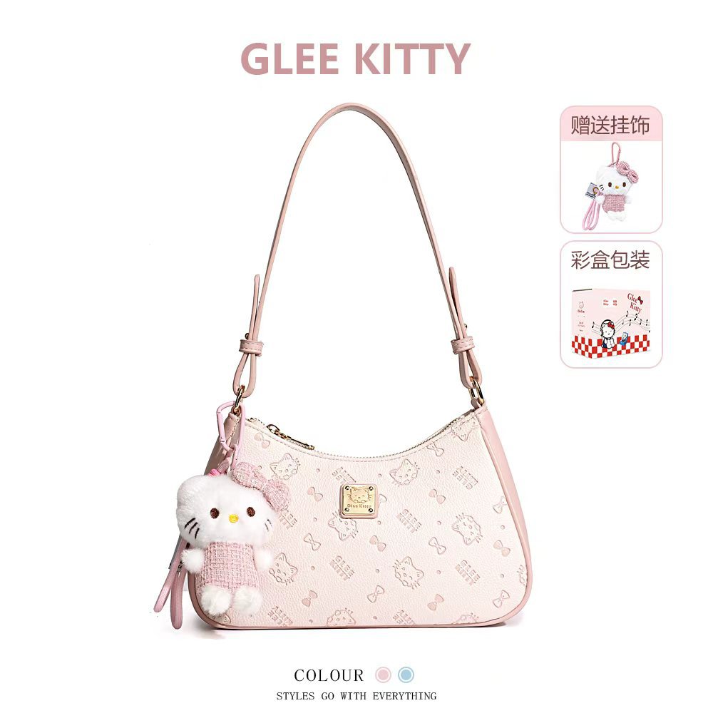 GLEE KITTY 2026新款正品卡通印花腋下包女百搭斜挎包少女风