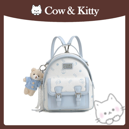 正品CowKitty大容量双肩包女学生百搭通勤可爱轻便背包旅行背包