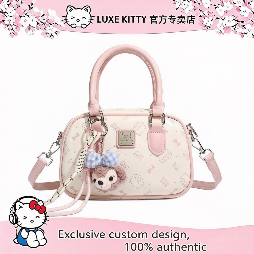 正品LUXE&KITTY新款波士顿女包大容量通勤百搭手提单肩斜挎女包