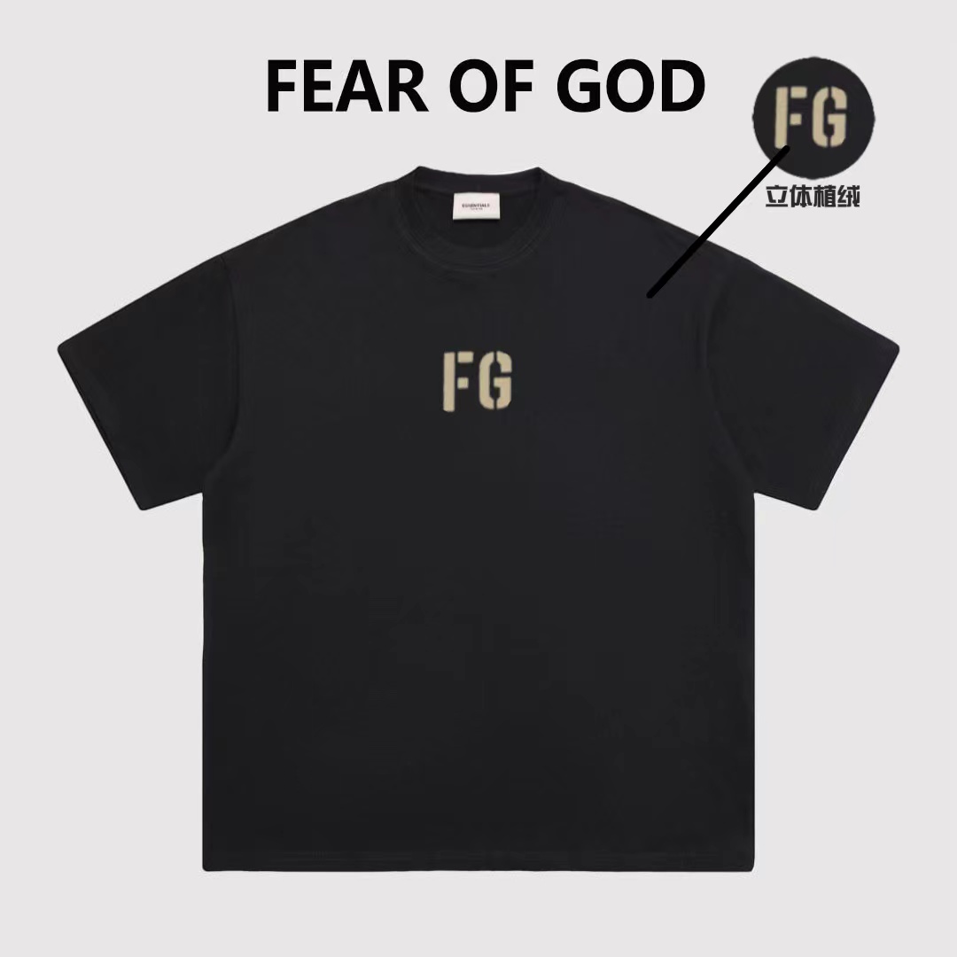 ESSENTIALS植绒FG短袖圆领T恤男