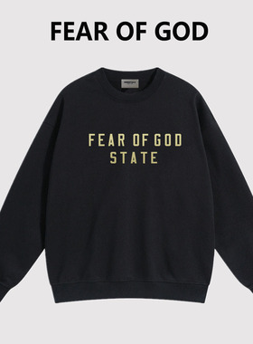 FEAR OF GOD复线ESSENTIALS美式潮牌秋冬加绒男女FOG情侣圆领卫衣