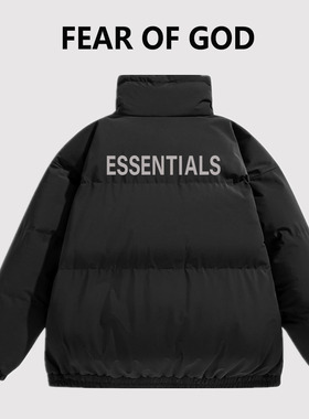 反光essentials棉服外套男女冬季高街美式宽松加厚第七季FOG棉衣