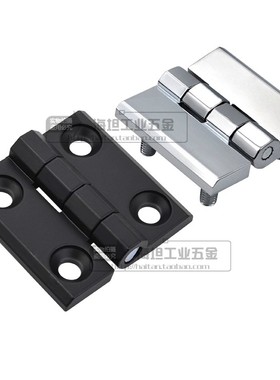 HFR01-40/50/60电柜箱铰链40*40/50*50锌合金黑色亮光螺钉型合页