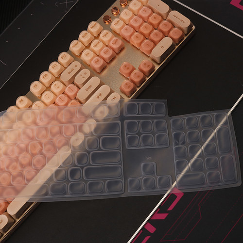 天翅键盘膜适合航世BOW GK104粉底液机械键盘保护膜硅胶防尘套