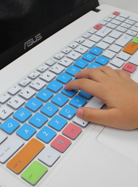 华硕15寸笔记本C520U键盘膜VM591U K550d X554 X552w VM592U A550硅胶键盘套配件凹凸罩子防护垫装备防水防尘