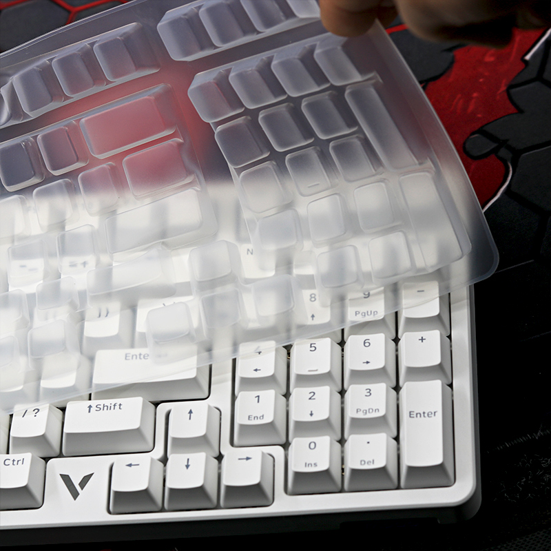 天翅键盘膜适合雷柏V500PRO-98键机械键盘保护膜防尘硅胶键盘套罩