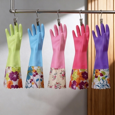 冬季保暖神器 加绒加厚洗碗手套塑胶橡胶乳胶耐用 防水防烫不渗水