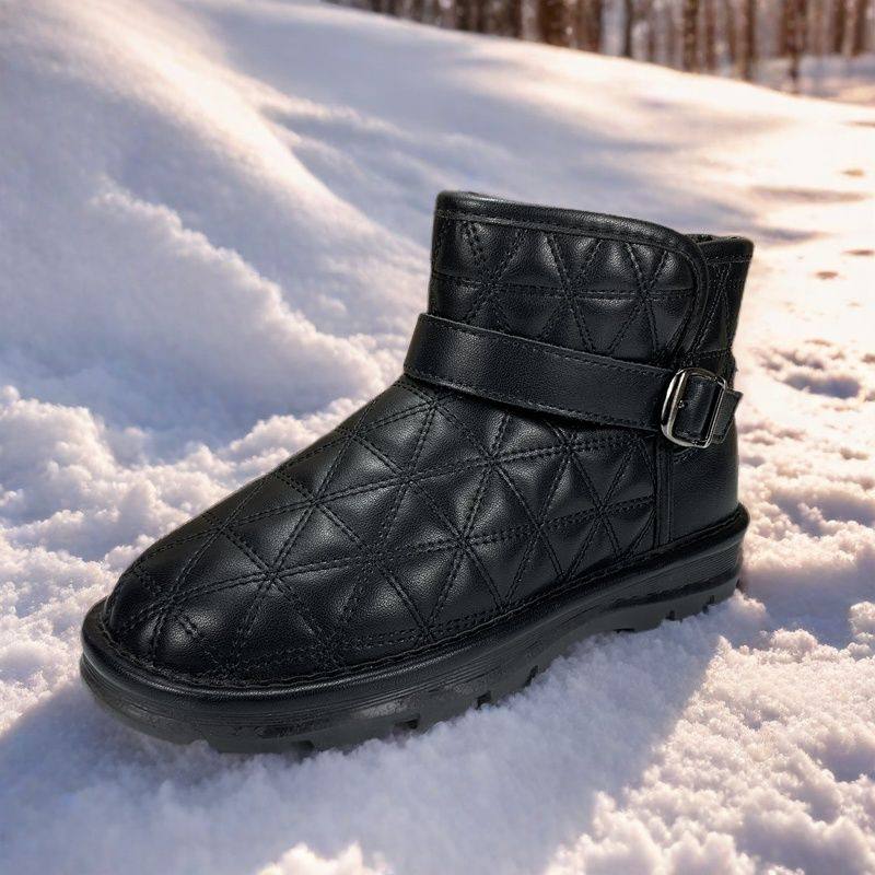 真皮雪地靴女冬季加绒加厚保暖时尚短筒靴皮面防水平底棉靴,女鞋,时尚雪地靴,淘宝优惠券,粉丝福利购,淘宝优惠卷